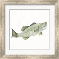 Framed 'Gone Fishin Small Mouth' border=