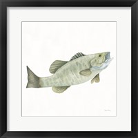 Framed 'Gone Fishin Small Mouth' border=