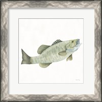 Framed 'Gone Fishin Small Mouth' border=