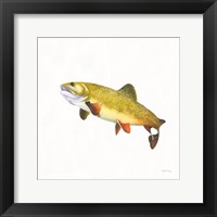 Framed 'Gone Fishin Brookie' border=