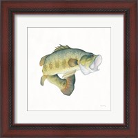 Framed 'Gone Fishin Large Mouth' border=