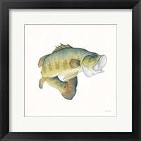 Gone Fishin Large Mouth Framed Print