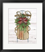 Holiday Sports II on White Wood Framed Print