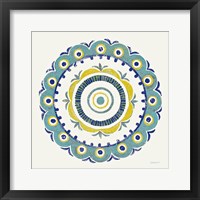 Lakai Circle II Blue and Yellow Framed Print