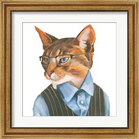 Framed 'Cattitude IV' border=