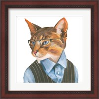 Framed 'Cattitude IV' border=