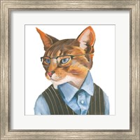 Framed 'Cattitude IV' border=