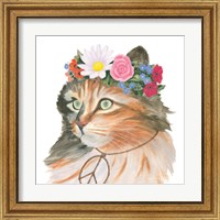 Framed 'Cattitude I' border=