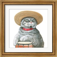 Framed 'Cattitude II' border=