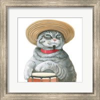 Framed 'Cattitude II' border=