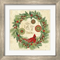 Framed 'Winter Feathers VII' border=