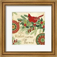 Framed 'Winter Feathers VI' border=