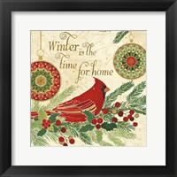 Framed Winter Feathers V