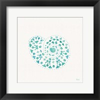 Sea Charms IV Teal no Words Framed Print