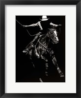 Framed Scratchboard Rodeo III