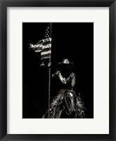 Scratchboard Rodeo VI Framed Print