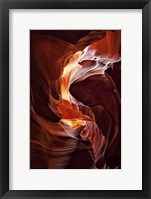 Sun Shining Through Canyon IV Framed Print