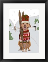 Framed Pitbull Skiing