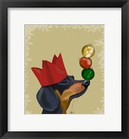 Framed Dachshund, Party Trick Baubles