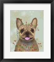 Framed French Bulldog, Christmas Lights 1