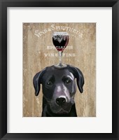 Framed Dog Au Vin, Black Labrador