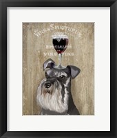 Framed Dog Au Vin, Schnauzer