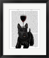 Framed Dog Au Vin, Scottish Terrier