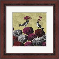 Framed 'Blooming Birds, Chrysanthemum 2' border=