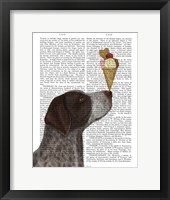 Framed German Shorthaired Pointer Ice Cream