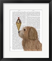 Framed Labradoodle, Golden, Ice Cream