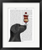 Framed Black Labrador Ice Cream