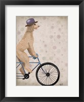 Framed Poodle on Bicycle, Cream