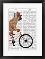 Framed French Bulldog on Bicycle