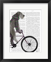 Framed Schnauzer on Bicycle, Grey