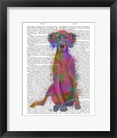 Framed Rainbow Splash Weimaraner, Full