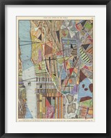 Framed Modern Map of New York I