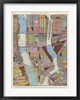 Modern Map of New York II Framed Print