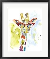 Smarty-Pants Giraffe Framed Print