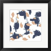 Framed 'Blueberry & Peach Strokes I' border=