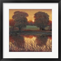 Framed 'Early Evening II' border=