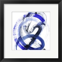 Framed 'Blue Kinesis III' border=