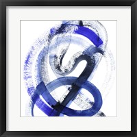 Framed 'Blue Kinesis III' border=