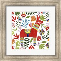 Framed 'Festive Otomi II' border=