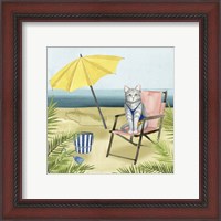 Framed 'Coastal Kitties II' border=