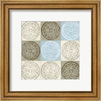 Framed 'Blue Squared I' border=