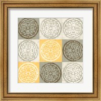 Framed 'Yellow Squared I' border=