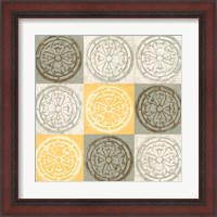 Framed 'Yellow Squared I' border=