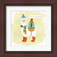 Framed 'Fa-la-la-la Llama I' border=