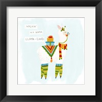 Fa-la-la-la Llama II Framed Print