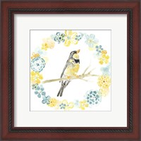 Framed 'Solo Songbird I' border=